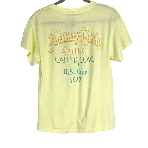Daydreamer Johnny Cash A Thing Called Love Tour Tee Yellow Small NEW - Picture 2 of 4